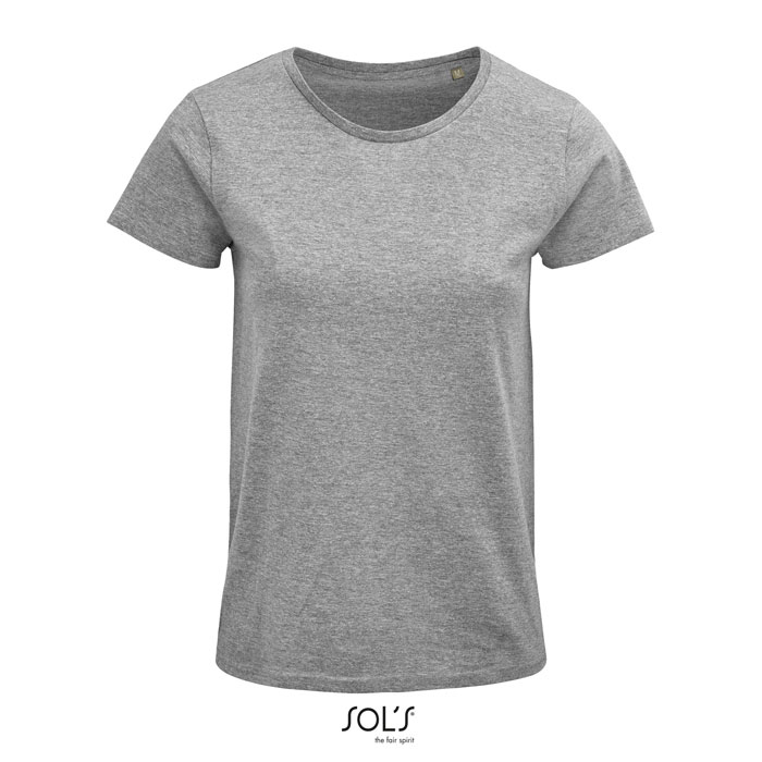 Tshirt femme coton bio publicitaire 150g - CRUSADER Gris chiné